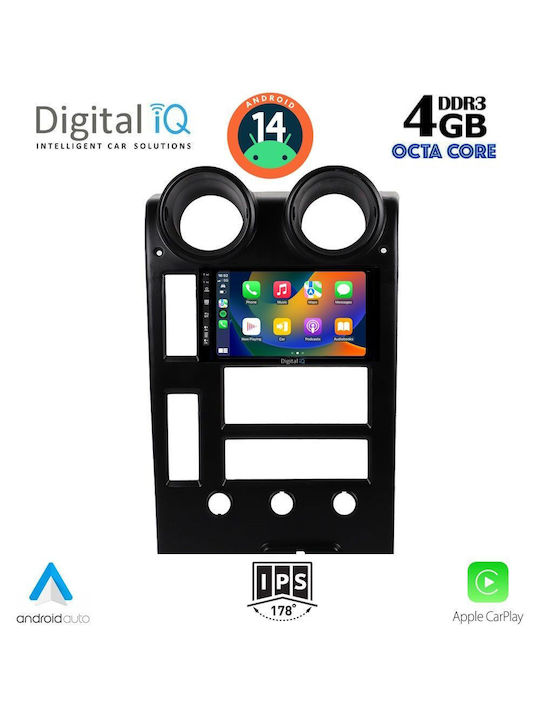 Digital IQ Car Audio System Hummer H2 2001-2007 (Bluetooth/USB/AUX/WiFi/GPS/Apple-Carplay/Android-Auto) with Touch Screen 9"