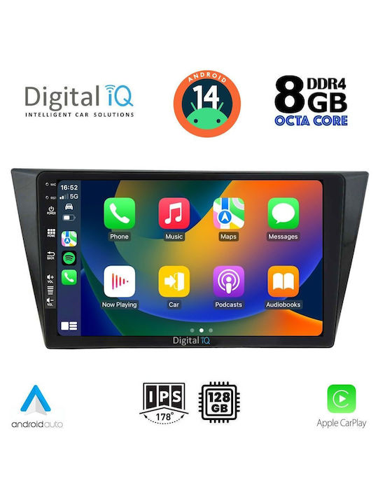 Digital IQ Sistem Audio Auto pentru Volkswagen Tiguan 2016> (Bluetooth/USB/AUX/WiFi/GPS/Apple-Carplay/Android-Auto) cu Ecran Tactil 10"