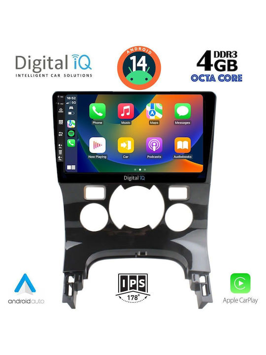 Digital IQ Sistem Audio Auto pentru Peugeot 3008 2008-2016 cu Clima (Bluetooth/USB/AUX/WiFi/GPS/Apple-Carplay/Android-Auto) cu Ecran Tactil 9"