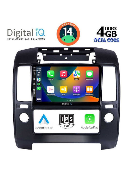 Digital IQ Car Audio System for Nissan Navara 2006-2011 with A/C (Bluetooth/USB/AUX/WiFi/GPS/Apple-Carplay/Android-Auto) with Touch Screen 9"