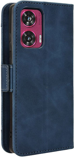 Book Synthetic Leather / Silicone Navy Blue (Motorola Edge 50 Fusion 5G)