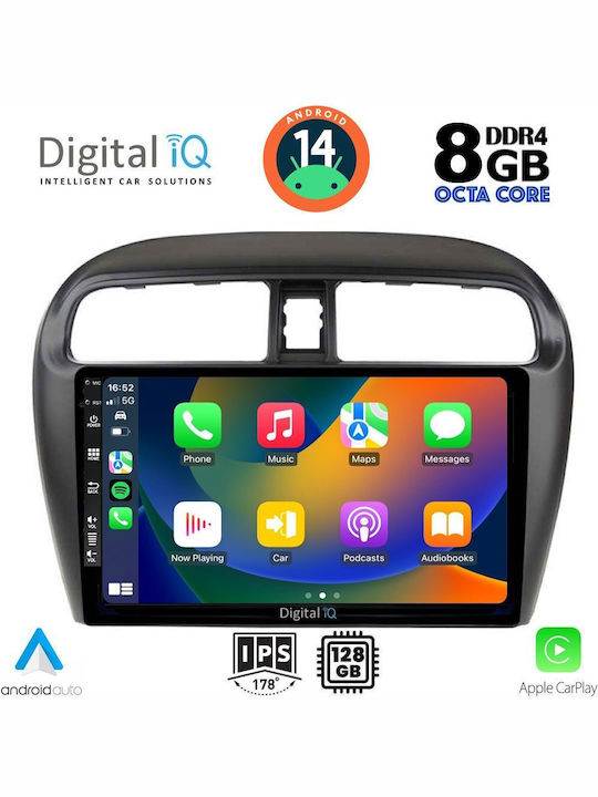 Digital IQ Car Audio System for Mitsubishi Space Star 2013-2020 (Bluetooth/USB/AUX/WiFi/GPS/Apple-Carplay/Android-Auto) with Touch Screen 9"