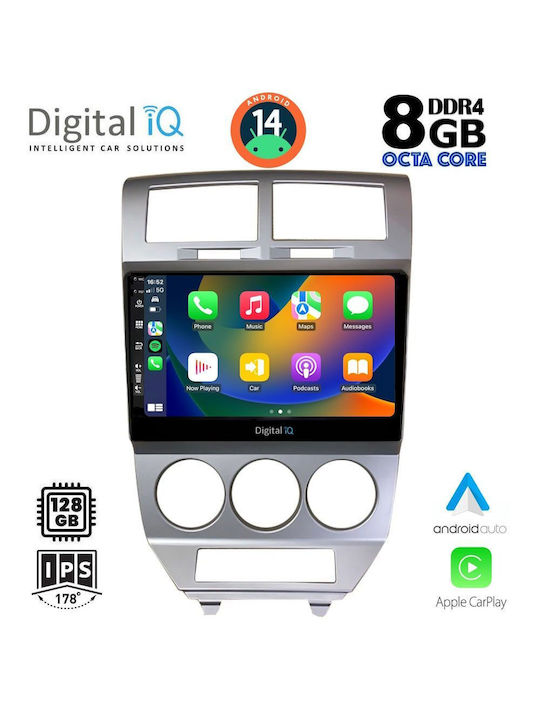 Digital IQ Auto-Audiosystem Dodge Kaliber 2006-2012 (Bluetooth/USB/AUX/WiFi/GPS/Apple-Carplay/Android-Auto) mit Touchscreen 10"