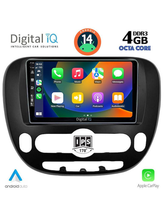 Digital IQ Car Audio System for Kia Soul 2014> (Bluetooth/USB/AUX/WiFi/GPS/Apple-Carplay/Android-Auto) with Touch Screen 9"