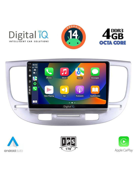 Digital IQ Car Audio System for Kia Rio 2005-2011 (Bluetooth/USB/AUX/WiFi/GPS/Apple-Carplay/Android-Auto) with Touch Screen 9"