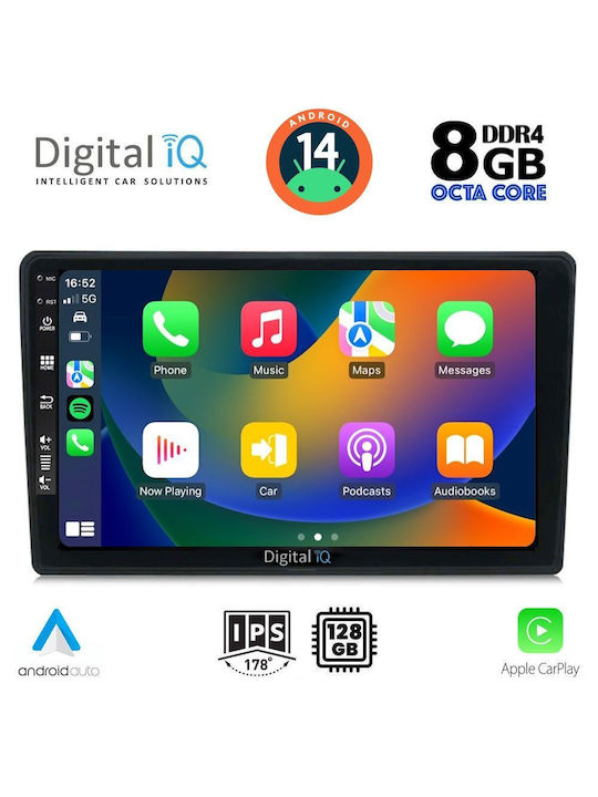 Digital IQ Car Audio System for Citroen C4 / DS4 2018> (Bluetooth/USB/AUX/WiFi/GPS/Apple-Carplay/Android-Auto) with Touch Screen 10"