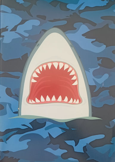Goomby Τετράδιο Ριγέ Β5 40 Φύλλων Shark Μπλε