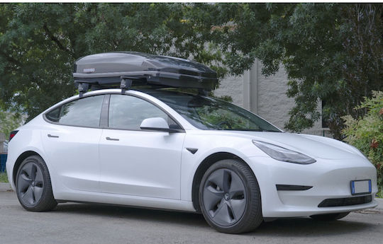 Menabo 137cm. Tesla Model Y (with Roof Rack Legs and Lock) Black