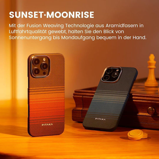 Pitaka Fusion Back Cover Aramid Fiber 1.05mm Albastru (iPhone 16 Pro)