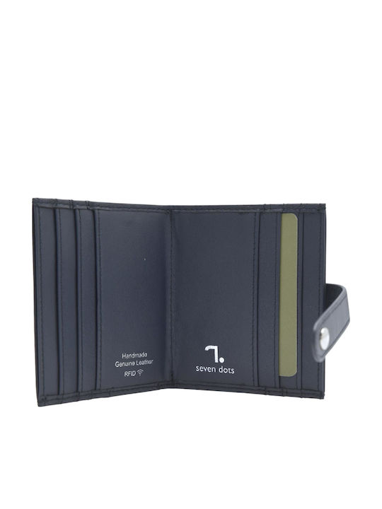 Leather Men's Wallet Cards Blue