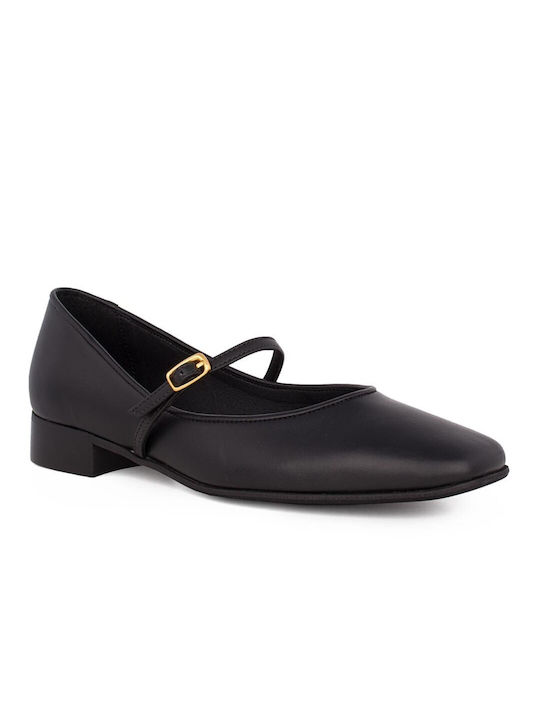 Komis & Komis Leather Ballerinas Black