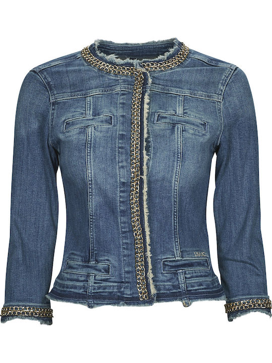 Kate Kurz Damen Jeansjacke Blau