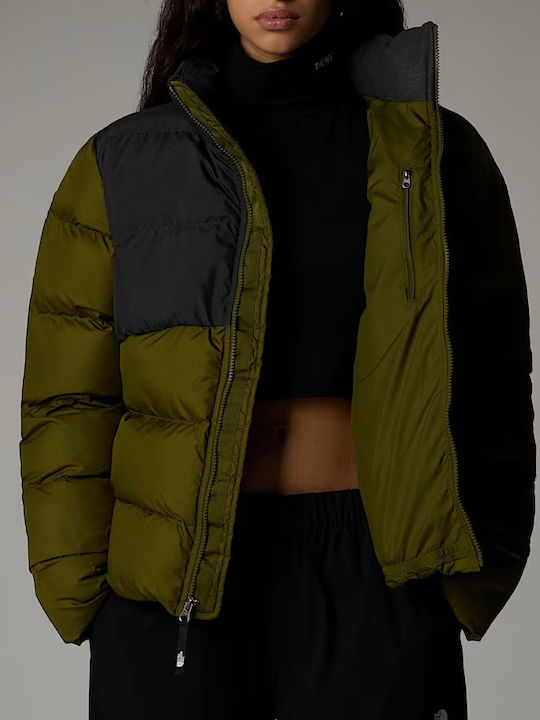 Saikuru Jacket Κοντό Γυναικείο Μπουφάν για Άνοιξη/Φθινόπωρο Πράσινο