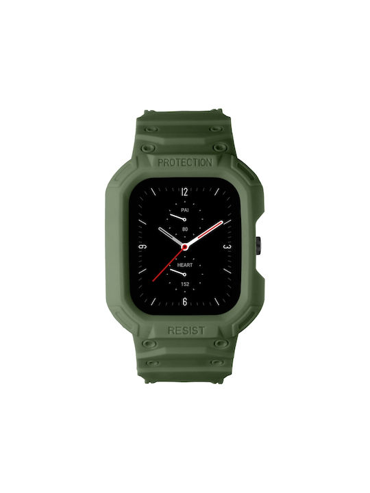 Amazfit Gts 4 3 2 1 Universal Integrated Silicone Watch Band Army Green