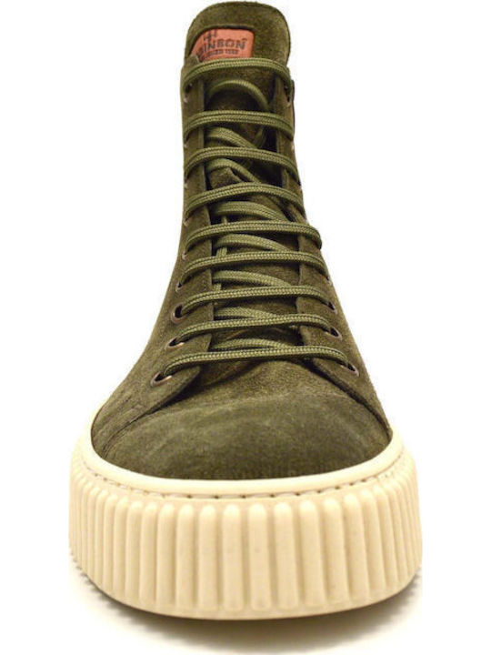 Suede Green Men's Boots Anatomical