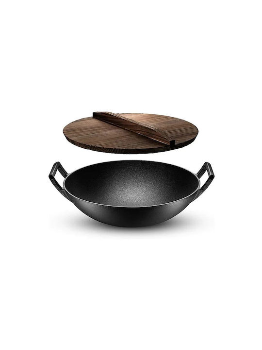 Perfect Home Wok aus Gusseisen mit Deckel