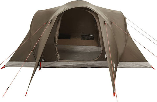 vidaXL Σκηνή Camping Καφέ για 6 Άτομα 375x225x176εκ.