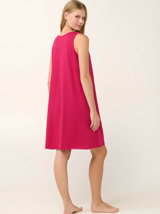 Vamp Winter Damen Nachthemd Fuchsia berry
