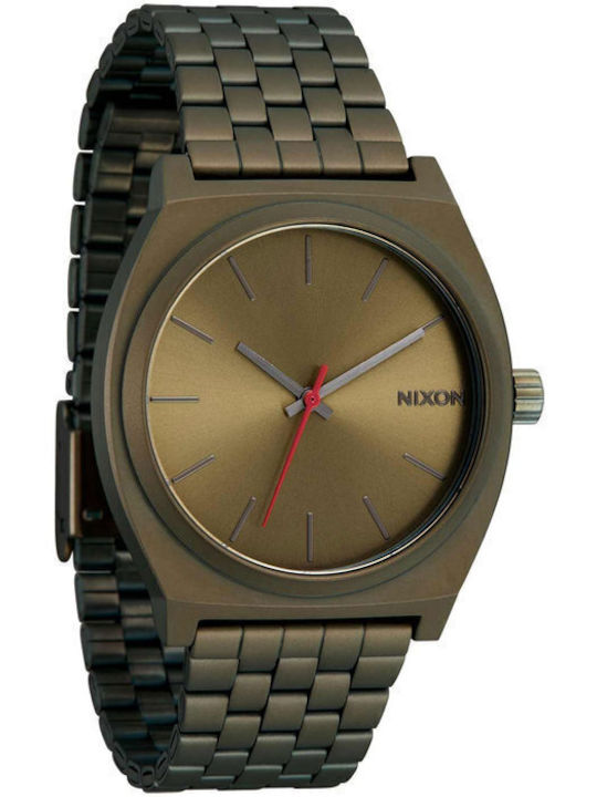 Nixon Time Teller Men's Watch 37mm Battery with Grey Metal Bracelet