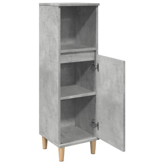 vidaXL Floor Bathroom Column Cabinet L30xD30xH100cm Gray