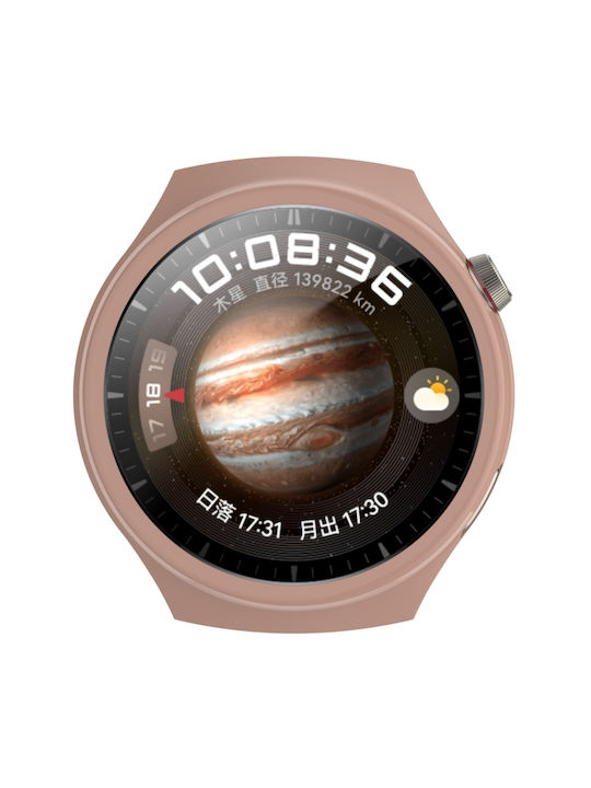 Half Coverage Silicone Case in Pink color for Huawei Watch 4 Pro