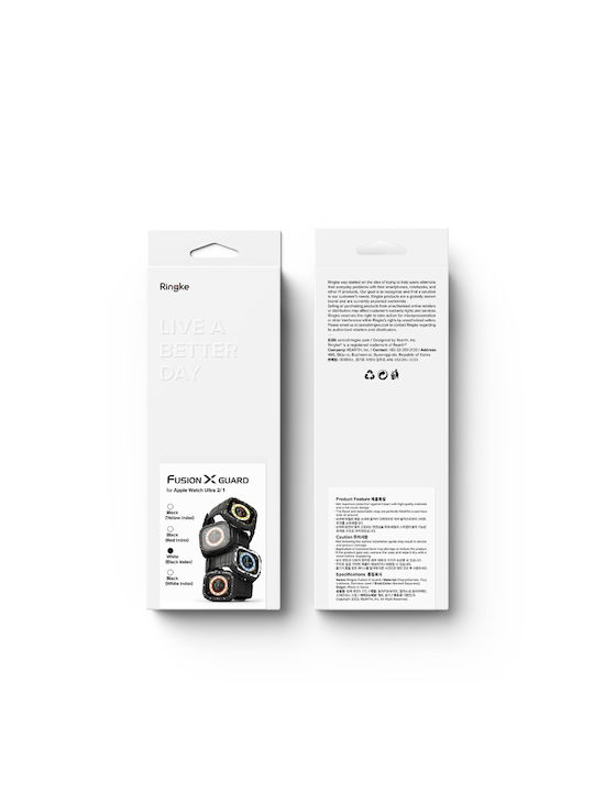 Ringke Fusion-X Guard & Strap Πλαστική Θήκη με Λουράκι σε Λευκό χρώμα για Apple Watch Ultra 2, Apple Watch Ultra 1