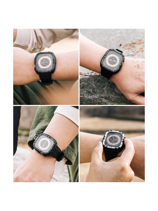 Ringke Fusion-X Guard & Strap Πλαστική Θήκη με Λουράκι σε Λευκό χρώμα για Apple Watch Ultra 2, Apple Watch Ultra 1