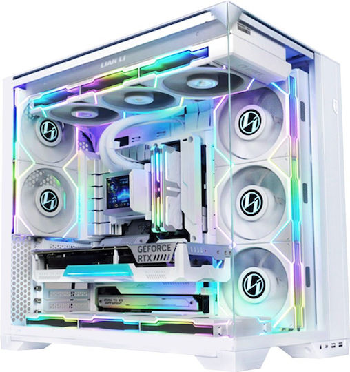 Lian Li O11 Vision Compact Gaming Midi Tower Computer Case with Side Window White