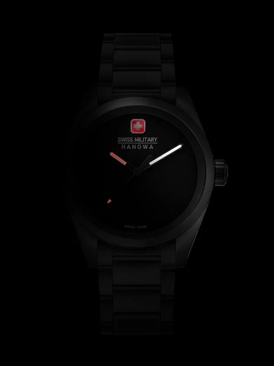 Swiss Alpine Military by Grovana Men's Watch 42mm Battery with Black Metal Bracelet