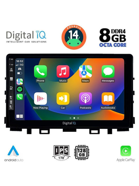 Digital IQ Car Audio System for Kia Rio / Stonic 2018 (Bluetooth/USB/AUX/WiFi/GPS/Apple-Carplay/Android-Auto) with Touch Screen 9"