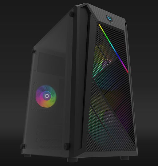 Aqirys Bellatrix PRO Mini Tower Computer Case with Window Panel and RGB Lighting Black