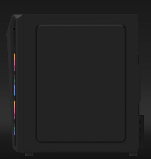Aqirys Bellatrix PRO Mini Tower Computer Case with Window Panel and RGB Lighting Black
