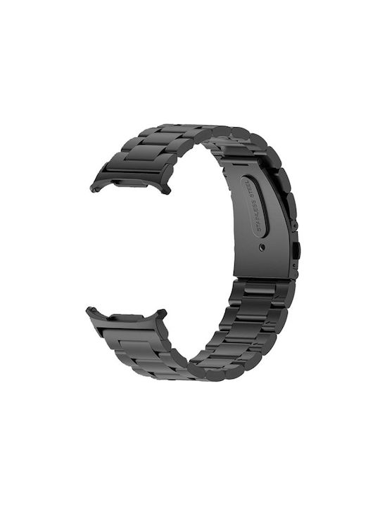 Curea pentru ceas Samsung Galaxy Watch Ultra 47mm din oțel cu trei mărgele, neagră