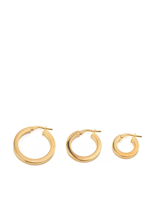 George Art Jewels Earrings Hoops made of Silver Gold Plated