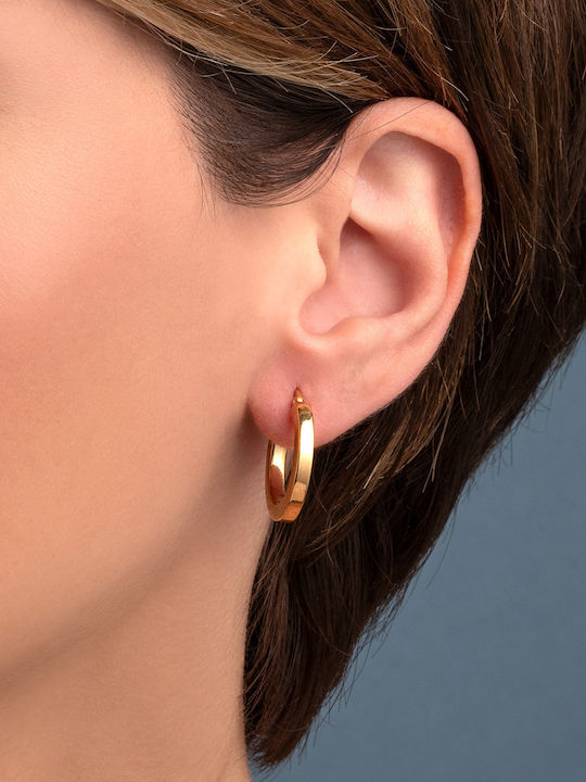 George Art Jewels Earrings Hoops made of Silver Gold Plated