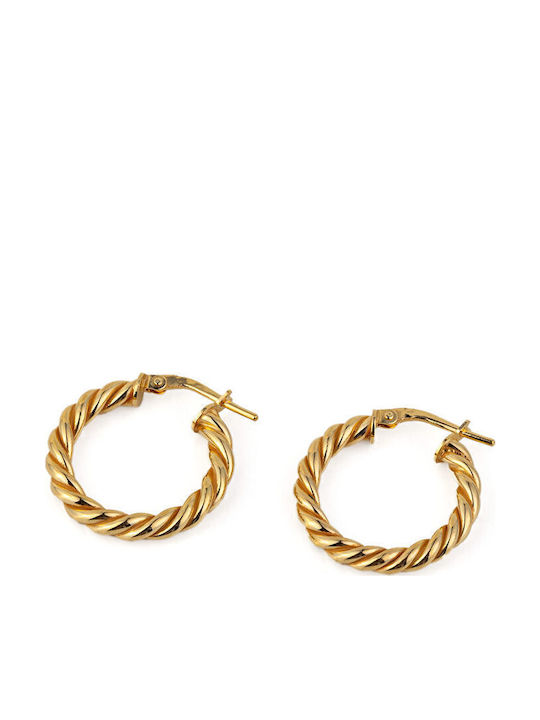 George Art Jewels Earrings Hoops made of Silver Gold Plated