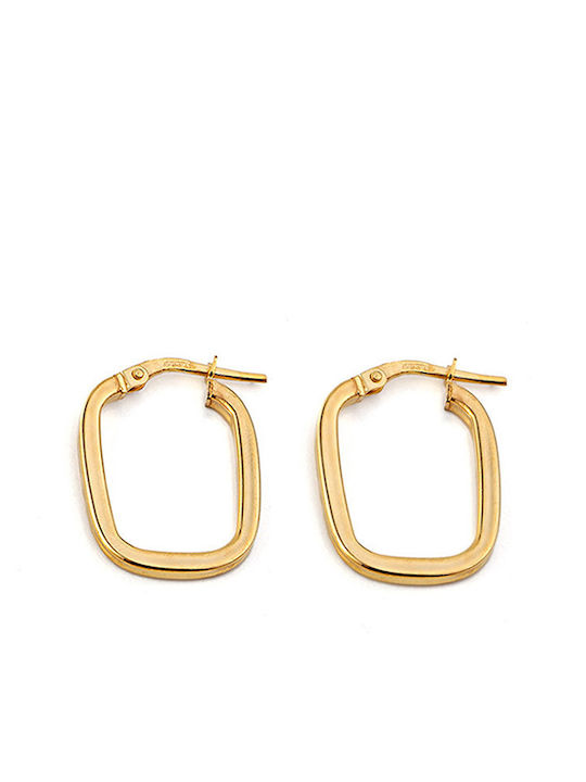 George Art Jewels Earrings Hoops made of Silver Gold Plated