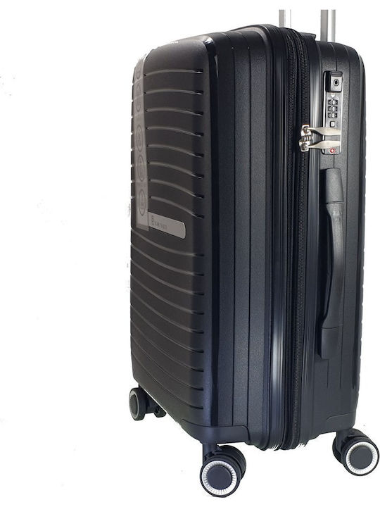 Bartuggi Cabin Hard Travel Suitcase Black with 4 Wheels Height 56cm