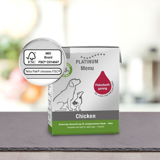 Platinum Pet Food & Care Υγρή Τροφή Σκύλων με Κοτόπουλο και Κρέας 90gr