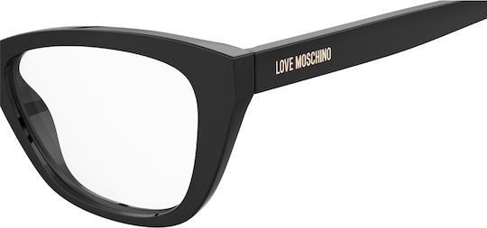 Moschino Γυναικείος Κοκκάλινος Σκελετός Cat Eye Μαύρος MOL636 807