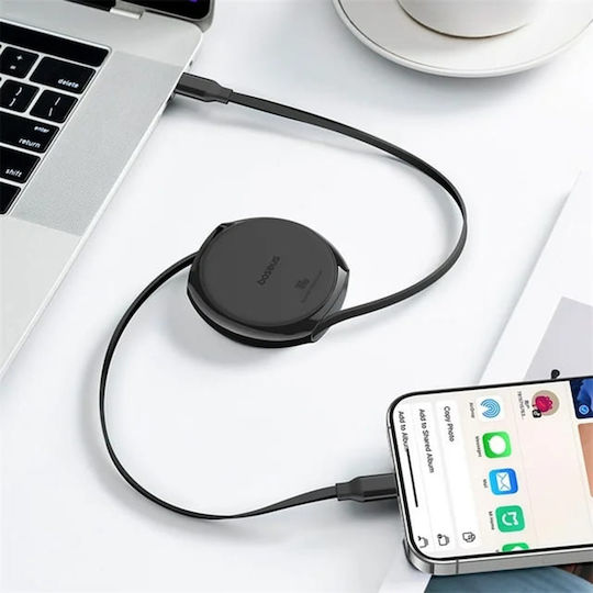 Baseus Подвижен USB 2.0 Кабел USB-C Мъжки - USB-C 100W Захранване PD Черен 1м P10368400111-00