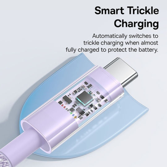 Baseus Ladekabel USB 2.0 USB-C männlich - USB-C 100W PD Lila 1m P10373000511-00
