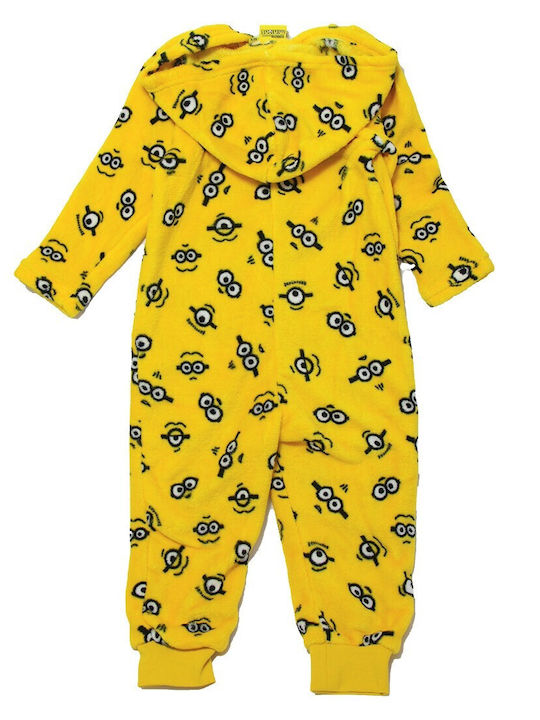 Minions Kids Onesie Pyjamas Winter Fleece YELLOW