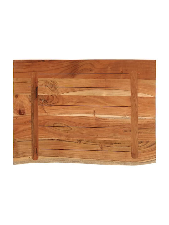 vidaXL Rectangular Bathroom Vanity Unit made of Solid Wood Acacia - Brown 80x60x2.5cm 370260 1pcs