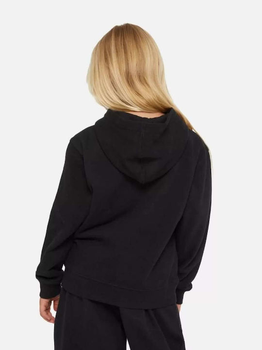 Kids Sweatshirt with Hood and Pockets Fleece Lining Black