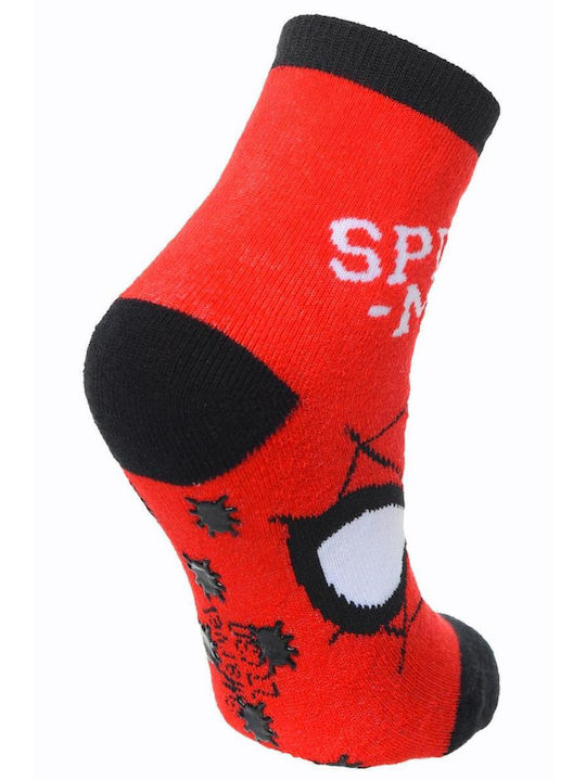 Superheroes Kids' Socks Non-Slip Red