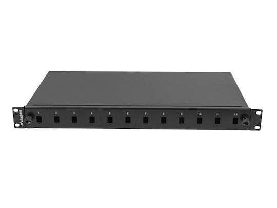 Lanberg Optical Patch Panel for Rack 1U 19" with 24 Ports Black