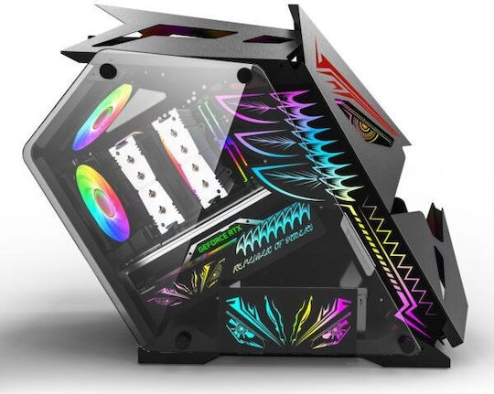 ProGaming Pro Gaming Hercule Middle Tower Carcasă Calculator cu Iluminare ARGB Negru