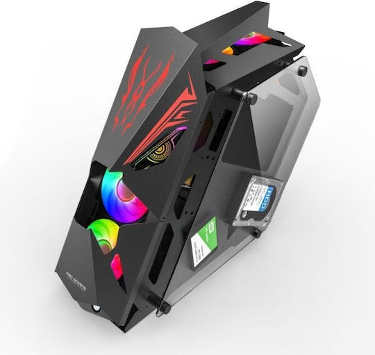 ProGaming Pro Gaming Hercule Middle Tower Carcasă Calculator cu Iluminare ARGB Negru