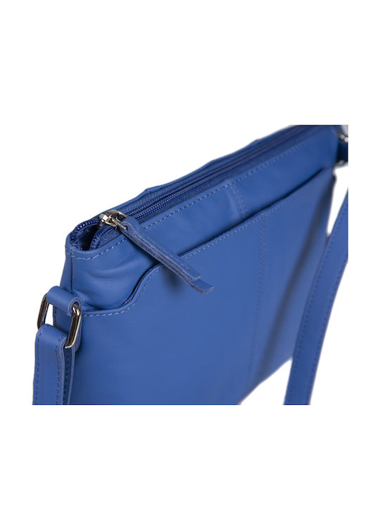 Leder Damentasche Umhängetasche Blau